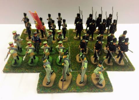 Waterloo Lutzow Freikorps & Nassau Grenadiers x36 - 1:72 PAINTED - Hat - 8097 @