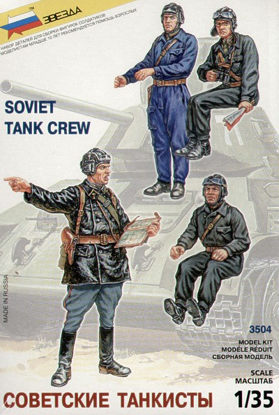 Zvezda - 3504 - Soviet Tank Crew (WWII) -1/35