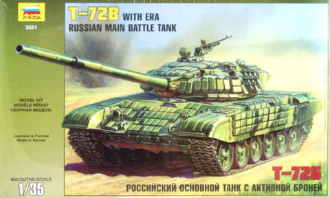 Zvezda - 3551- Soviet T-72B with ERA - 1:35
