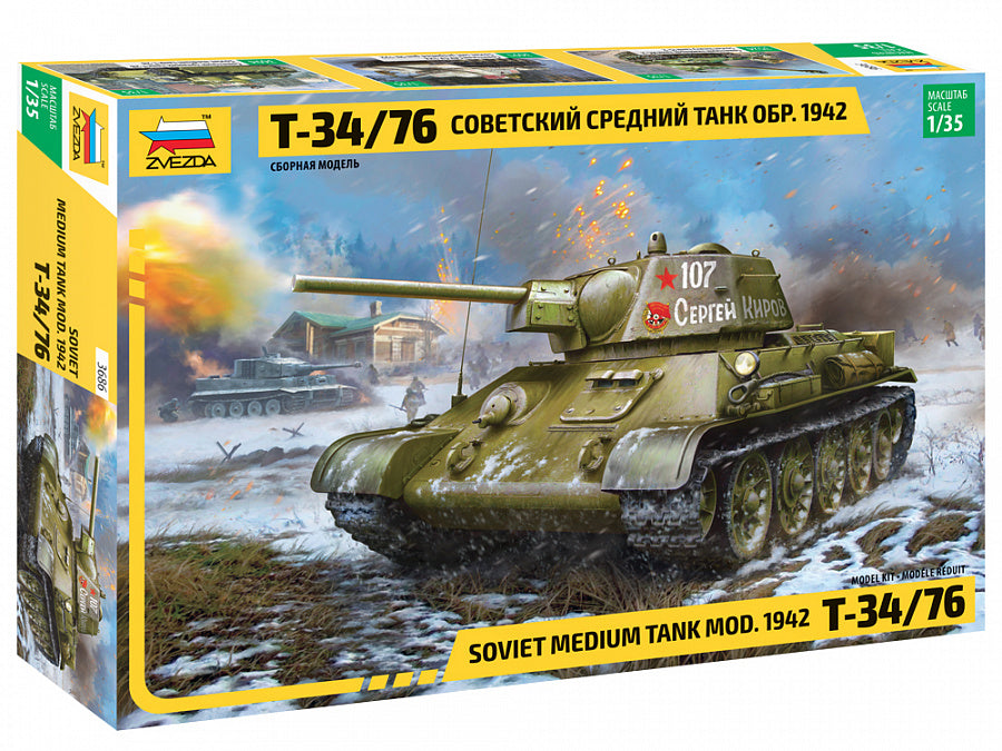 Zvezda - 3686 - Soviet T-34/76 mod.1942 - 1:35