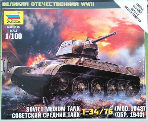 Soviet medium tank T-34/76 - 1:100 - Zvezda - 6159 - @