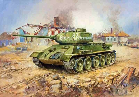 Soviet medium tank T-34/85 - 1:100 - Zvezda - 6160 - @