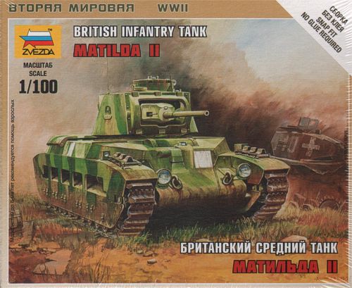 British infantry tank Matilda II - 1:100 - Zvezda - 6171 - @
