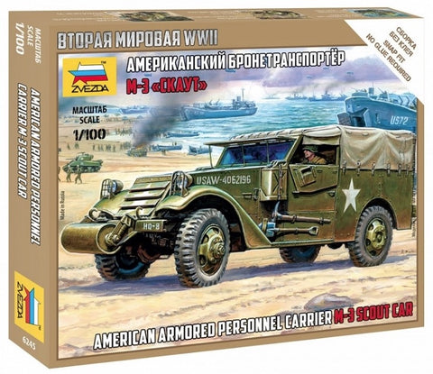 Zvezda - 6245 - M3 Scout Car - 1:100