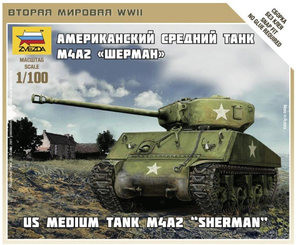 Zvezda - 6263 - M4A2 Sherman - 1:100