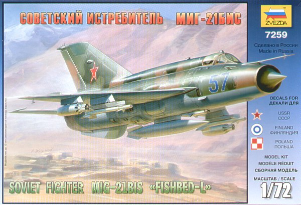 Zvezda - 7259 - Mikoyan MiG-21Bis 'Fishbed L' - 1:72