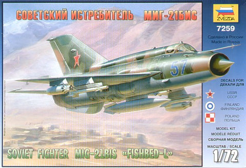 Zvezda - 7259 - Mikoyan MiG-21Bis 'Fishbed L' - 1:72