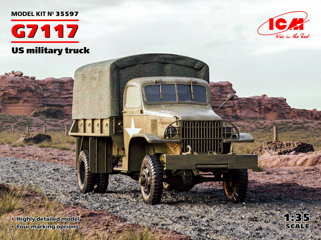 ICM - 35597 - G7117 US military truck Military vehicle kits - 1:35