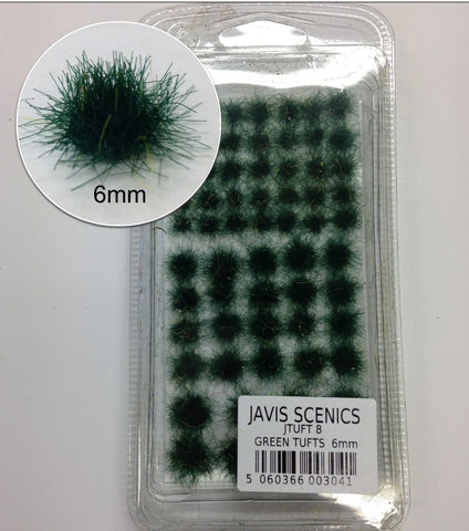 JAVIS - JTUFT8 - Static Grass Tufts- Green 6mm