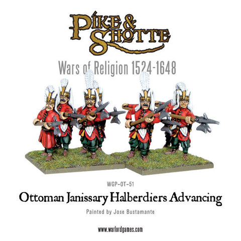 Ottoman Janissary Halberdiers Advancing - 28mm - Pike & Shotte - WGP-OT-51
