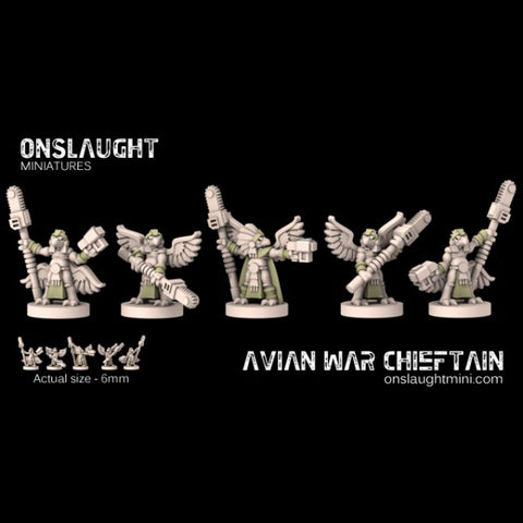 Onslaught Miniatures - Avian War Chieftains - 6mm