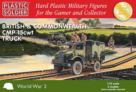 Plastic Soldier - WW2V20024 - 15cwt CMP TRUCKS - 1:72