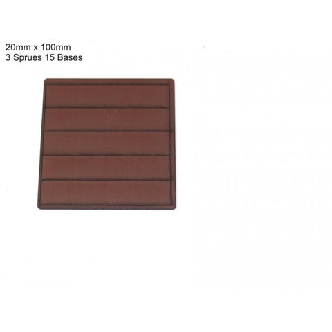 4GROUND - Brown primed bases 20 x 100 mm (15) - PBB-20100