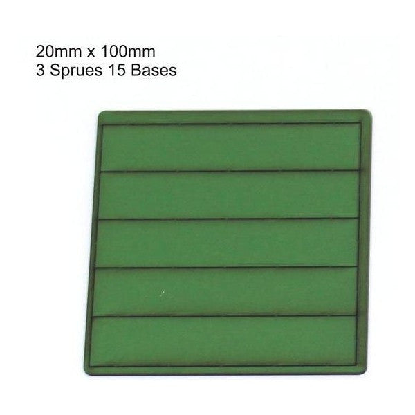 4GROUND - Green primed bases 20x100 mm (15) - PBG-20100