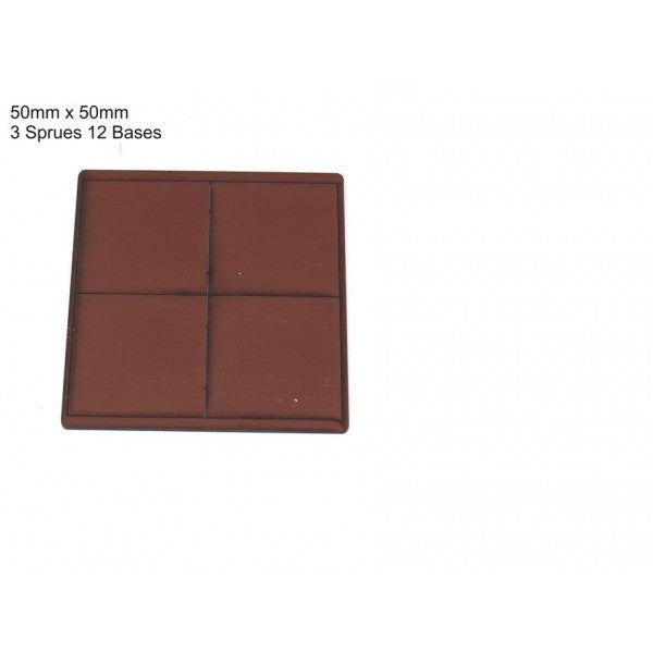 4GROUND - Brown primed bases 50 x 50 mm (12) - PBB-5050