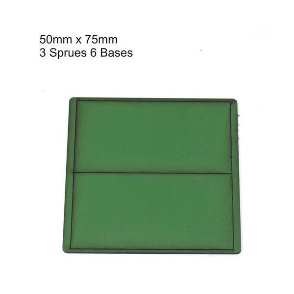 4GROUND - Green primed bases 50x75 mm (6) - PBG-5075