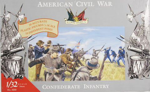 Accurate Figures - 3203 - American Civil War Confederate Infantry - 1/32