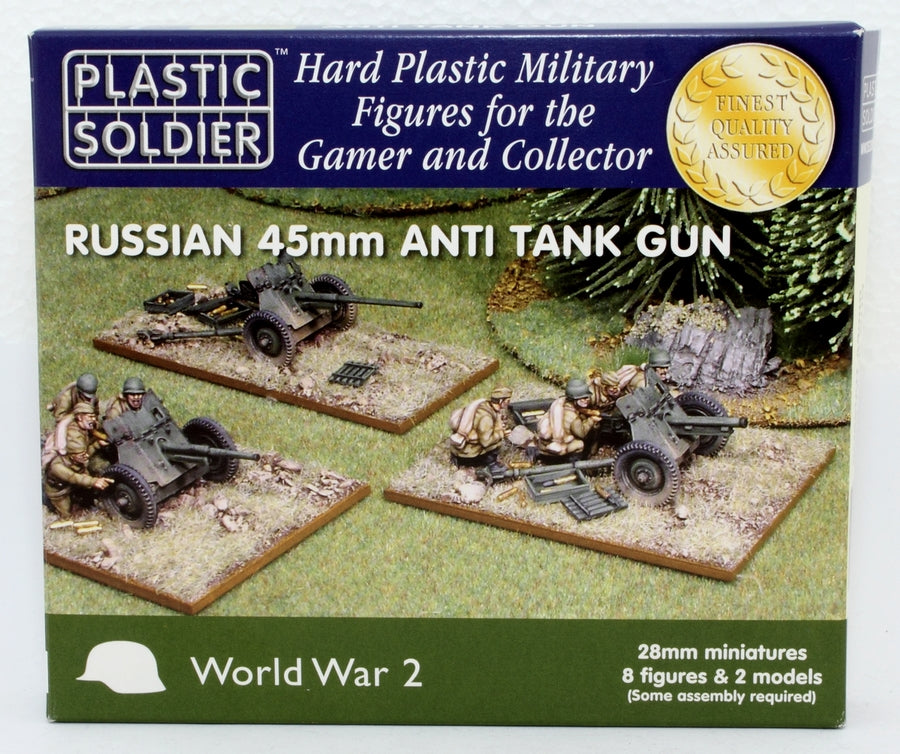 Plastic Soldier - WW2G28001 - Russian 45mm anti tank gun - 28mm