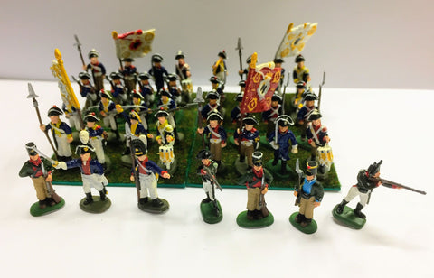 Prussian Musketeers with Flags x 39 - 1:72 - Hat - 8083 - (HIGH PAINTED) - CP@
