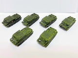 Russian Warsaw Pact x6 BTR 50 VTT covered - 1:100 - PAINTED - Roskopt - @