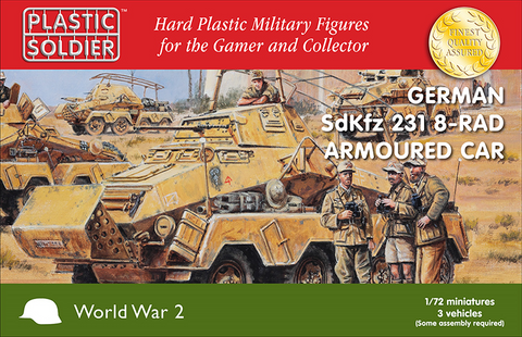 GERMAN SDKFZ 231 8 RAD ARMOURED CAR - 1:72 - Plastic Soldier - WW2V20025