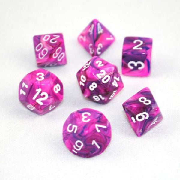 Chessex - 27457 - Festive Violet w/white - Polyhedral die set (16mm)