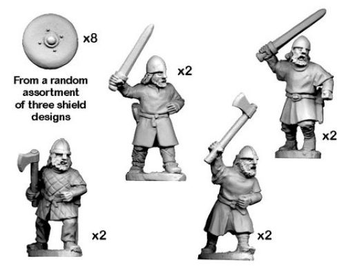 Dark Ages > Vikings  DAV001 - Bondi with swords & axes