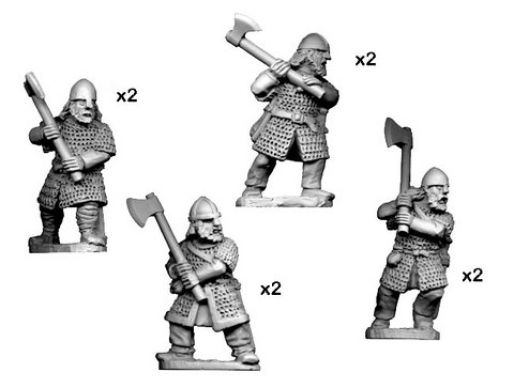 Dark Ages > Vikings  DAV007 - Hirdmen with 2 handed axes