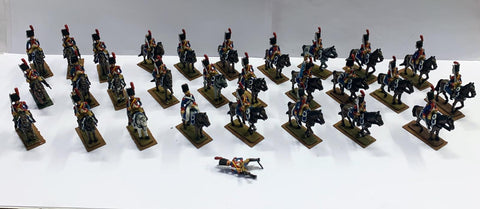 French Grenadiers on horse x28 - Napoleonic Wars - 28mm - PAINTED - @