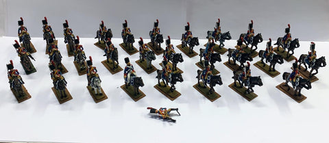French Grenadiers on horse x28 - Napoleonic Wars - 28mm - PAINTED