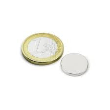 Magnets - S-15-02-N - Magnetic disk Ø 15mm - thick 2mm (8 pz.)