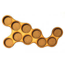 Movement Trays in MDF (Dux Brit) 10 SLOT (25mm diam.)