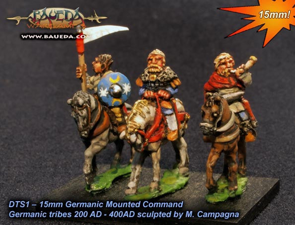 Baueda - Early Frankish or Alamanni mounted command (4 mtd.) - 15mm
