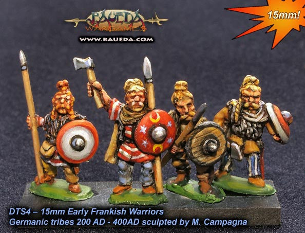 Baueda - Early Frankish warriors (8 foot) - 15mm