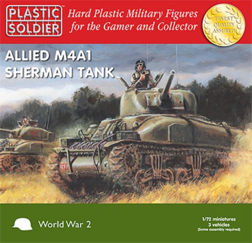 Plastic Soldier - WW2V20004 - SHERMAN M4A1 75mm TANK - 1:72
