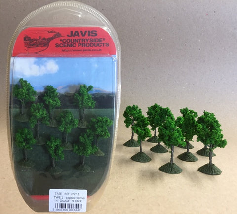 Javis - CST1 - COUNTRYSIDE TREES - 9 x 50mm N GAUGE