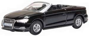 Oxford Diecast - 76S3002 - Audi S3 Cabriolet Mythos Black