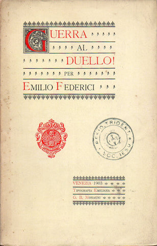 Guerra al duello! per Emilio Federici - Libri