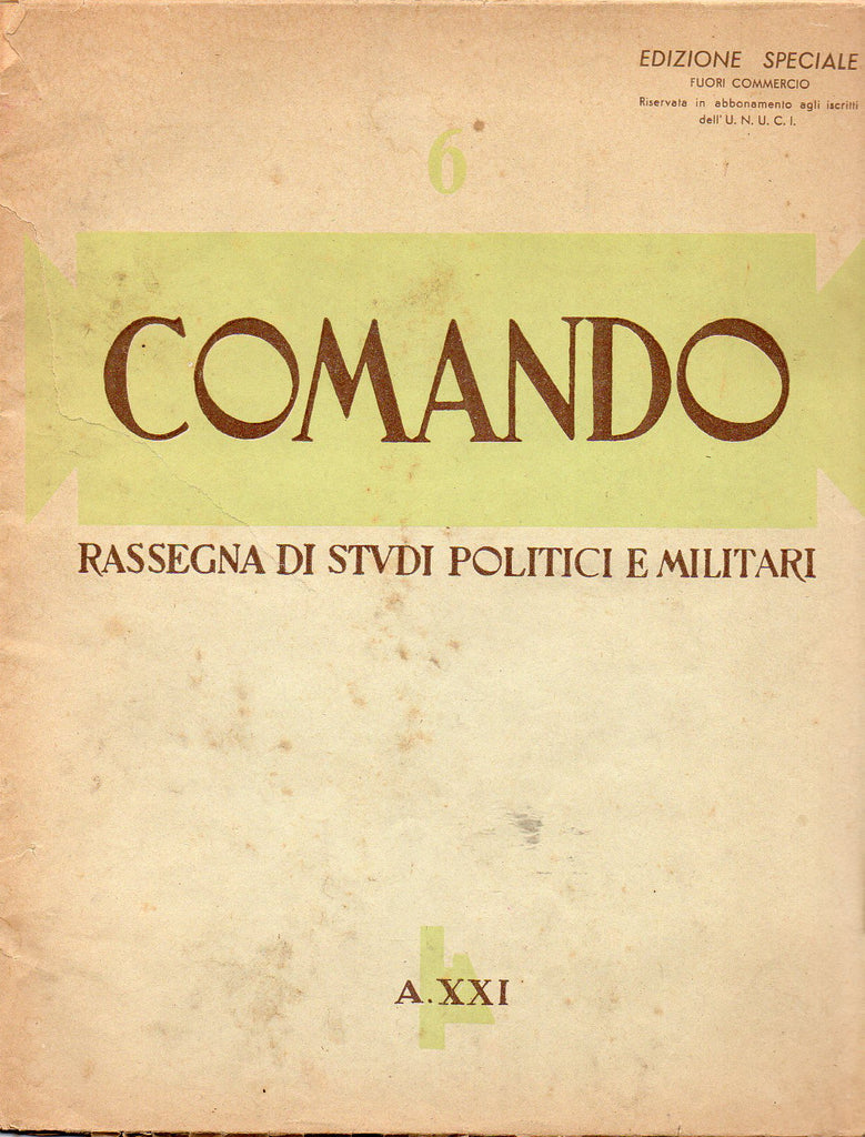 Libri - Comando - Rassegna di studi politici e militari