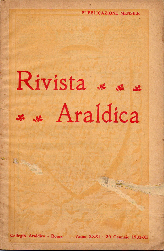 Rivista Araldica anno XXXI-1933 - Libri - CP@