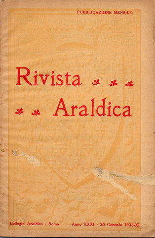 Rivista Araldica anno XXXI-1933 - Libri - CP@