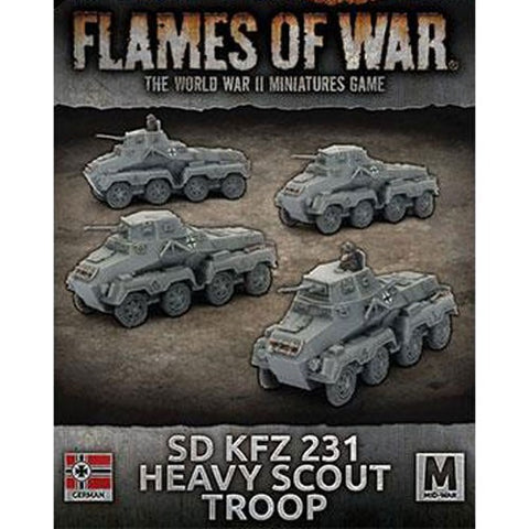 Flames of war - GBX113 - SD KFZ 231 heavy scout troop - 1:100