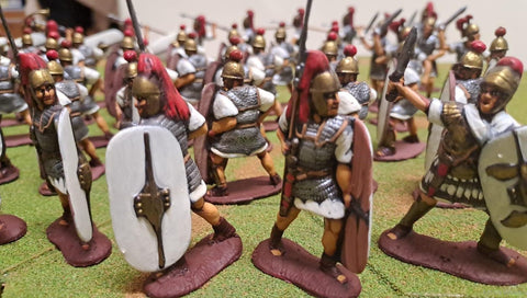 ROMANS INFANTRY CAVALRY - PUNIC WARS - 1:32 - HAT ITALERI - PAINTED (SET 3)