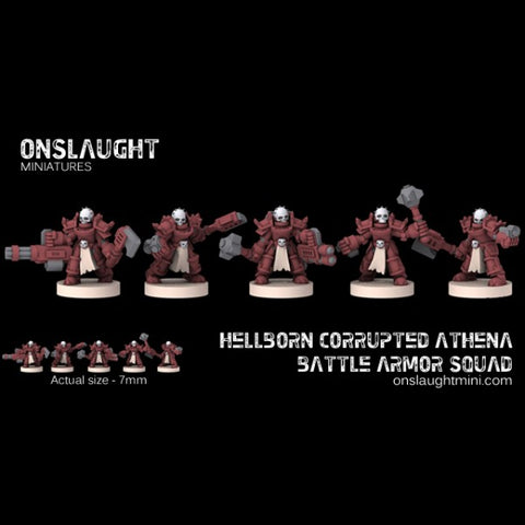 Onslaught Miniatures - Hellborn Corrupted Athena Squad - 6mm