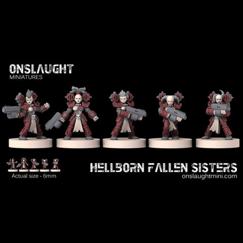 Onslaught Miniatures - Hellborn Fallen Sisters - 6mm