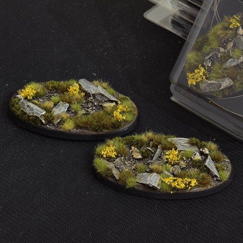 Highland bases Oval 90mm (x2) - GGB-HLO90 - Gamers Grass - @