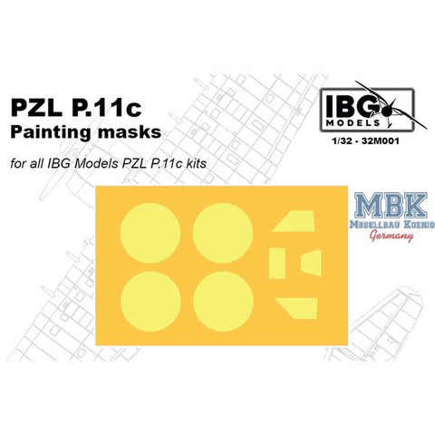 IBG  - IBG32M001 - PZL P.11c Painting Masks - 1:72