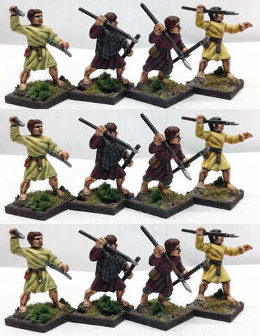 Welsh Bonnedig x 12 (Levy - JAVELINS) 1 point - 28mm - Saga - SW07 - @