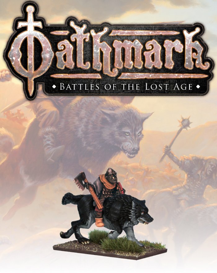 Oathmark - Goblins - OAK110 - Goblin Wolf Rider Champion 1 - 28mm
