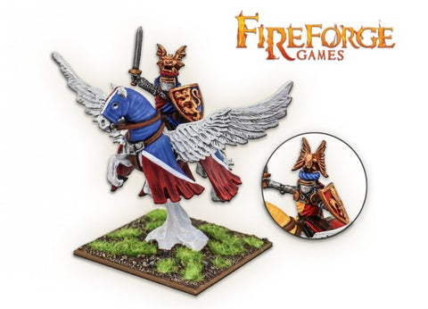 Albion - Lion/Fleur de Lis - Noble on Pegasus - 28mm - Fireforge - FWALCH01 - @